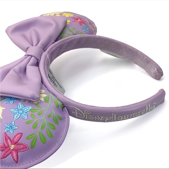 Disney Loungefly Purple Floral Mouse Ears Headband - Picture 2 of 4